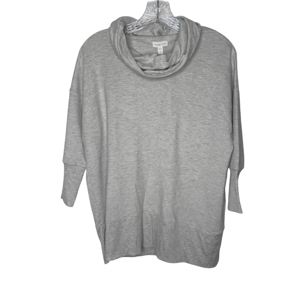 Garnet Hill‎ Cowl Neck Dolman Sleeve Top Gray XS Tencel Spandex Soft